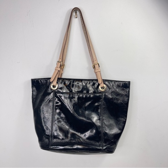 Michael Kors Black Patent Leather Tote Bag - Picture 3 of 9